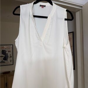 Elegant White Sleeveless Blouse